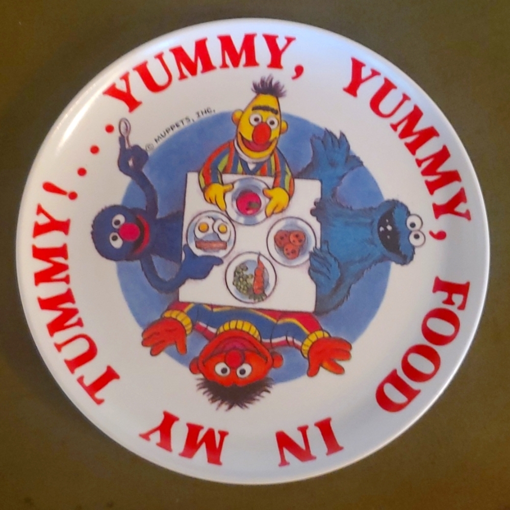 Yummy Food in My Tummy Vintage Plate